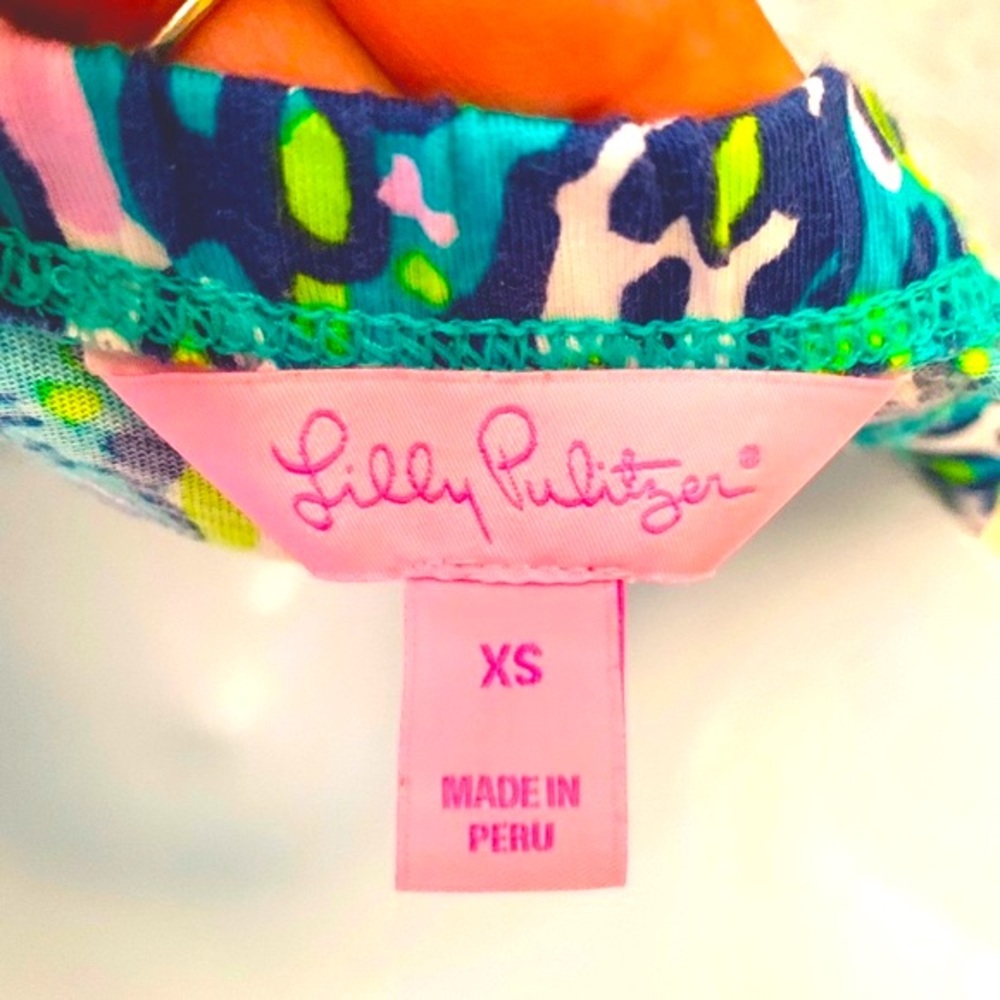 Lilly Pulitzer NEW Windsor Sea Blue Printed Strapless Pull-On Dress NWOT Sz XS - Picture 6 of 7